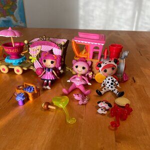 Mini Lalaloopsy Lot: Train and 3 Minis with Accessories